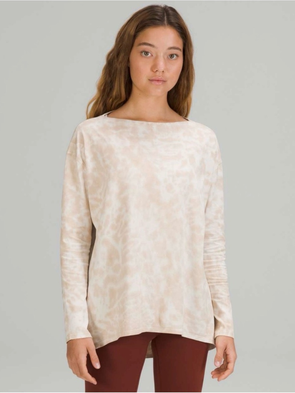 Lululemon Back in Action Tie Dye White Opal Cafe Au Lait
